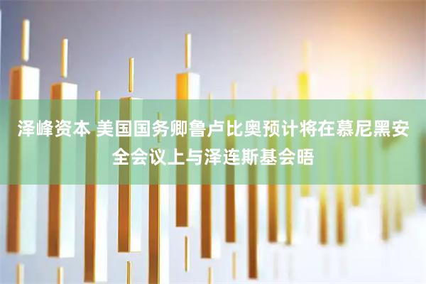 泽峰资本 美国国务卿鲁卢比奥预计将在慕尼黑安全会议上与泽连斯基会晤