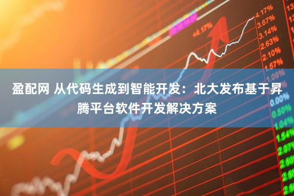 盈配网 从代码生成到智能开发：北大发布基于昇腾平台软件开发解决方案